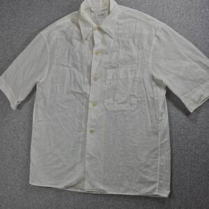 Lemiare Button Down Shirt Cotton made in Poland Camp Shirt Boxy size 46 Medium
